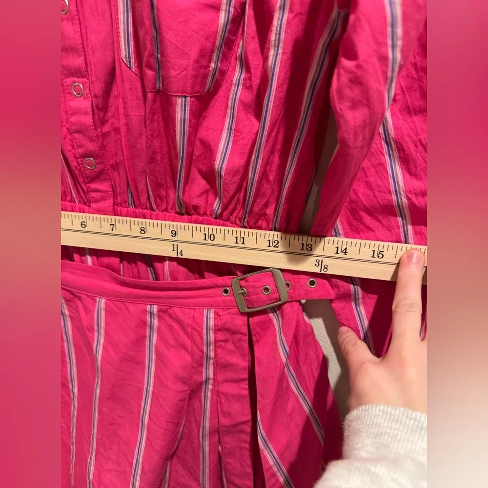 New Free people High Vibrations Shirt Dress XS‎ pink wrap